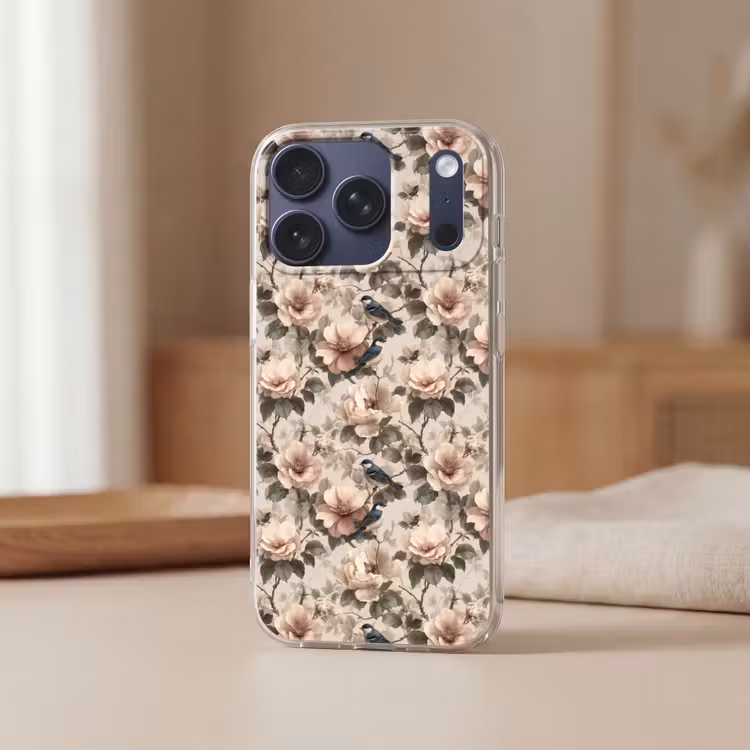 Klassiek - Vogels - Kleurrijk Telefoonhoesje iPhone 17 Pro klein 878 -sfeer2