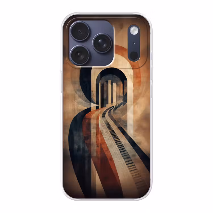 Piano - Toetsen - Abstract Telefoonhoesje iPhone 17 Pro klein -3d
