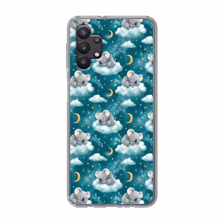 Koala's - Betoverend - Blauw Telefoonhoesje Samsung Galaxy A32 5G klein 346 -3d