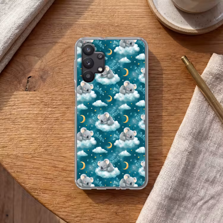 Koala's - Betoverend - Blauw Telefoonhoesje Samsung Galaxy A32 5G klein 346 -sfeer1