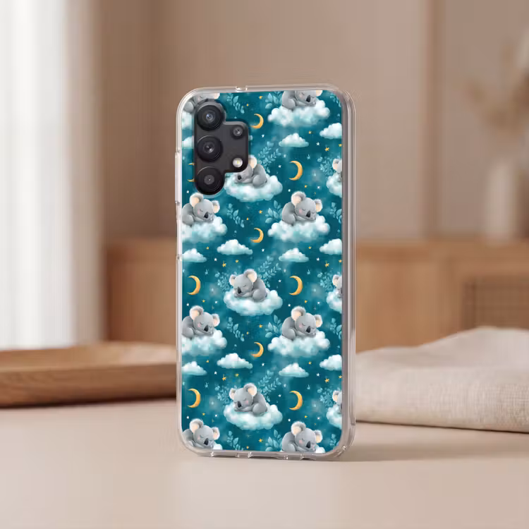 Koala's - Betoverend - Blauw Telefoonhoesje Samsung Galaxy A32 5G klein 346 -sfeer2