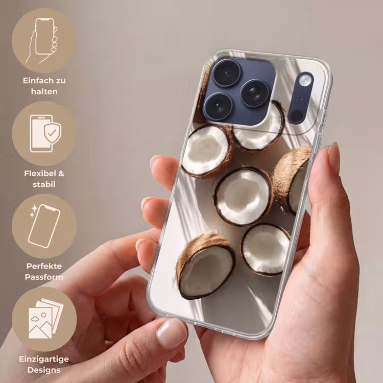 Kokosnoten - Bruin - Shaduw Telefoonhoesje iPhone 17 Pro klein -sfeer3_DE