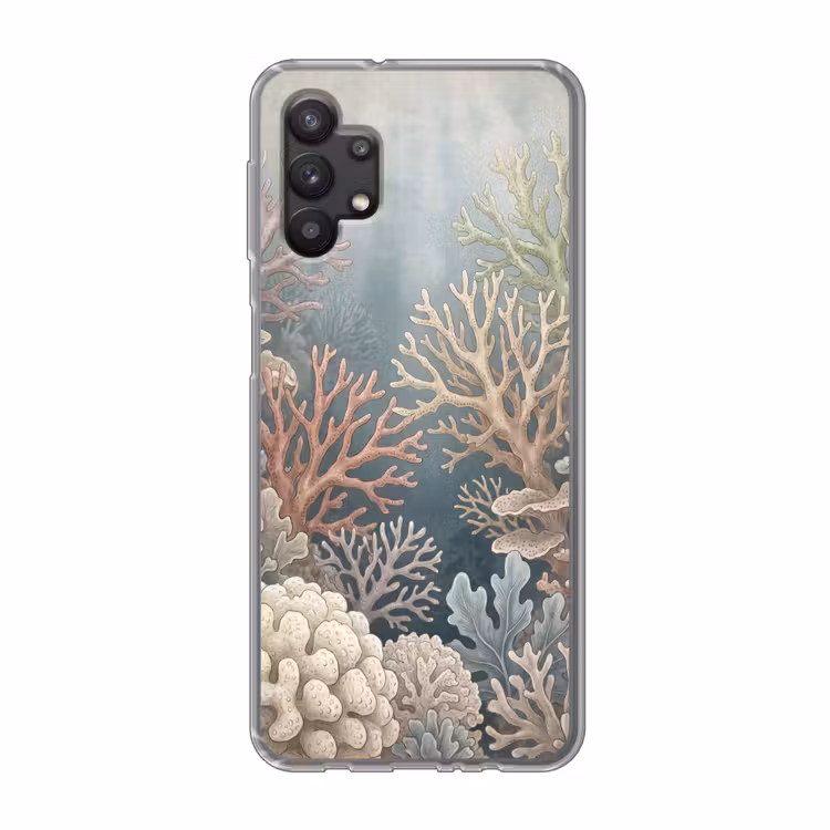 Koraal - Zeeleven - Onderwater - Illustratie - Natuur Telefoonhoesje Samsung Galaxy A32 5G klein -3d