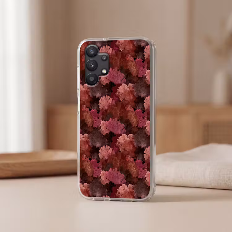 Koraal - Textuur - Kleurrijk Telefoonhoesje Samsung Galaxy A32 5G klein 346 -sfeer2