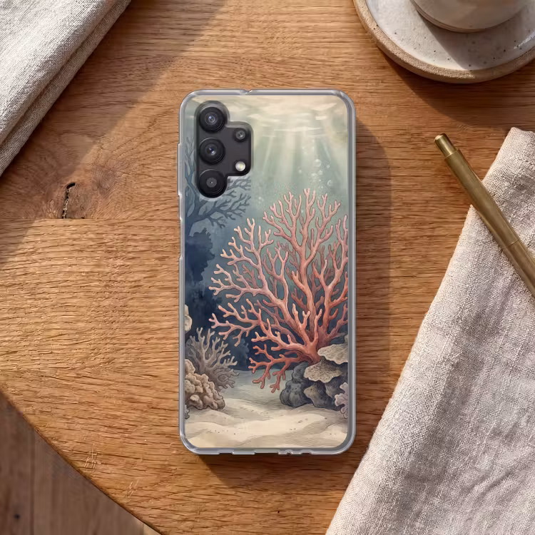 Koraal - Onderwater - Natuur - Roze Telefoonhoesje Samsung Galaxy A32 5G klein -sfeer1