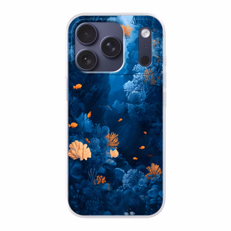 Koraalrif - Vissen - Oceaan - Blauw Telefoonhoesje iPhone 17 Pro klein -3d
