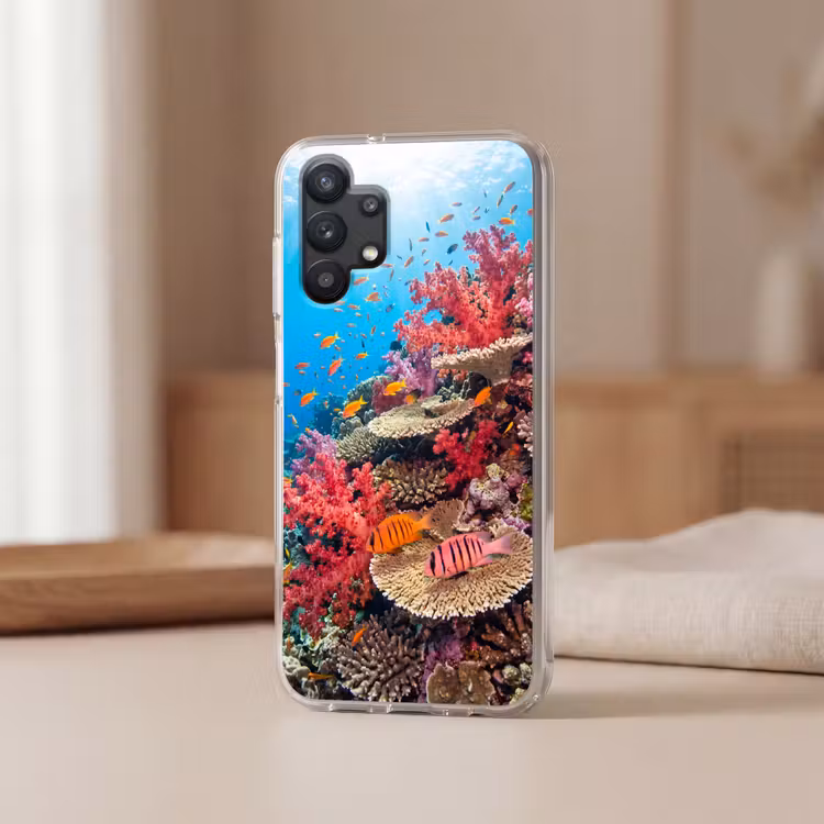 Koraalrif - Vissen - Onderwater - Tropisch - Rood Telefoonhoesje Samsung Galaxy A32 5G klein -sfeer2