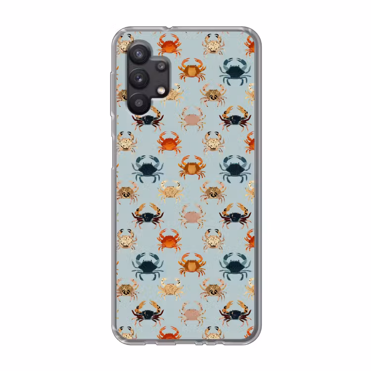 Krabben - Speels - Kleurrijk Telefoonhoesje Samsung Galaxy A32 5G klein 346 -3d