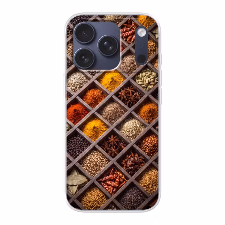 Handyhülle - Kräuter – Holz – Essen - Kruiden - Houten - Eten Telefoonhoesje iPhone 17 Pro klein