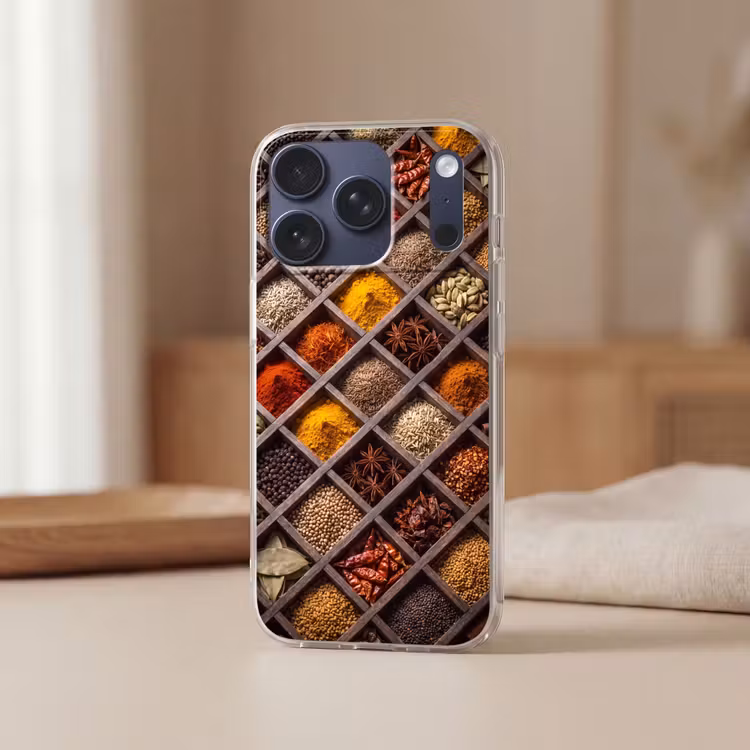 Handyhülle - Kräuter – Holz – Essen - Kruiden - Houten - Eten Telefoonhoesje iPhone 17 Pro klein