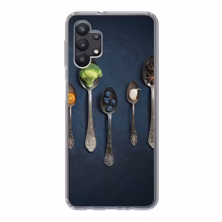 Kruiden - Lepel - Zilver - Specerijen - Industrieel Telefoonhoesje Samsung Galaxy A32 5G klein -3d