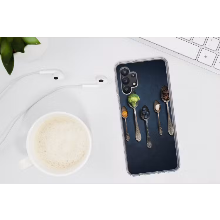 Kruiden - Lepel - Zilver - Specerijen - Industrieel Telefoonhoesje Samsung Galaxy A32 5G klein -oordopA32_5G
