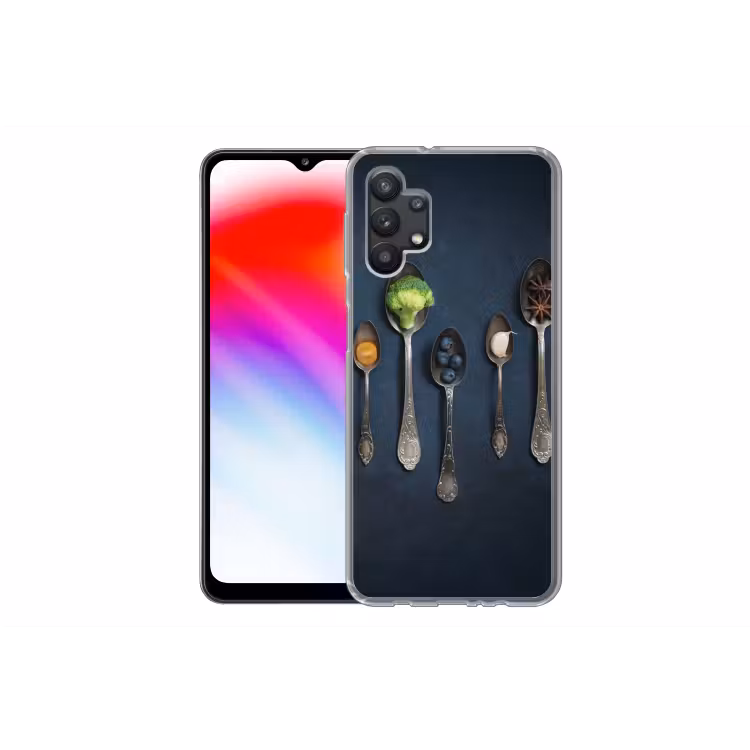 Kruiden - Lepel - Zilver - Specerijen - Industrieel Telefoonhoesje Samsung Galaxy A32 5G klein -dubbelA32_5G
