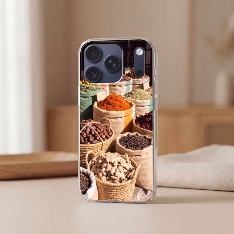 Handyhülle - Kräuter – Markt – Farbenfroh - Kruiden - Markt - Kleurrijk Telefoonhoesje iPhone 17 Pro klein