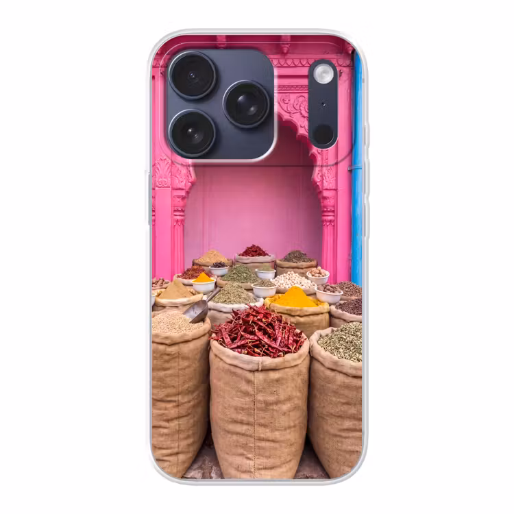 Handyhülle - Kräuter – Markt – Rosa - Kruiden - Markt - Roze Telefoonhoesje iPhone 17 Pro klein