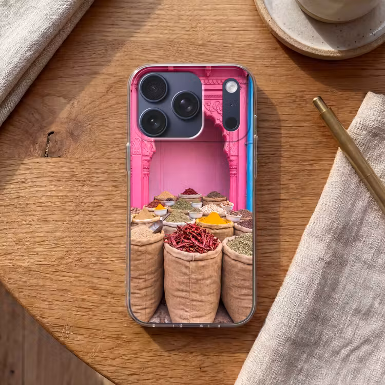Handyhülle - Kräuter – Markt – Rosa - Kruiden - Markt - Roze Telefoonhoesje iPhone 17 Pro klein