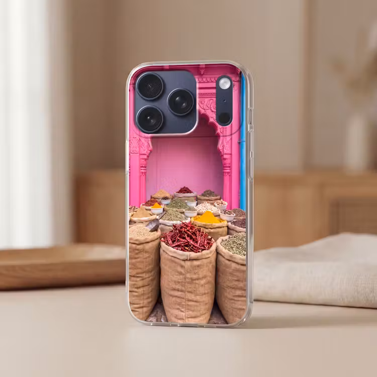 Handyhülle - Kräuter – Markt – Rosa - Kruiden - Markt - Roze Telefoonhoesje iPhone 17 Pro klein
