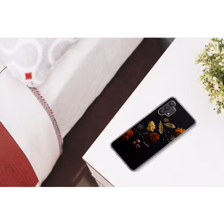 Kruiden - Zwart - Specerijen - Keuken - Koken Telefoonhoesje Samsung Galaxy A32 5G klein -kamerA32_5G