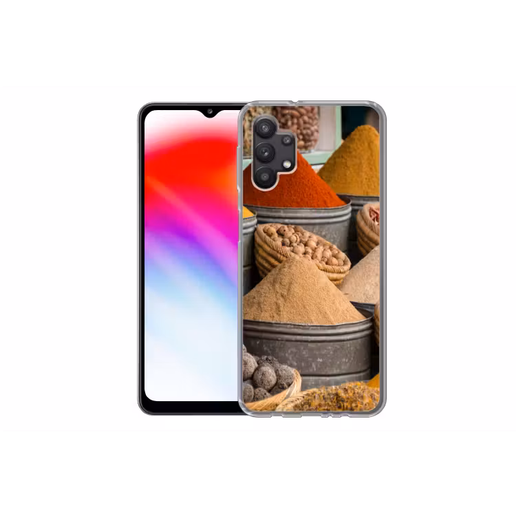 Kruiden - Ton - Specerijen - Geel - Bruin Telefoonhoesje Samsung Galaxy A32 5G klein -dubbelA32_5G