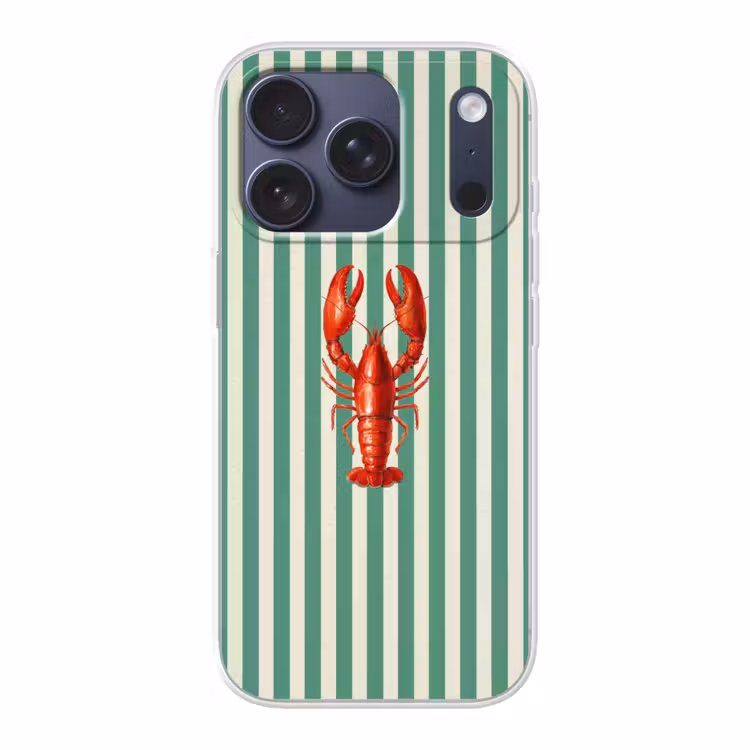 Kreeft - Strepen - Realistisch - Zomers Telefoonhoesje iPhone 17 Pro klein -3d