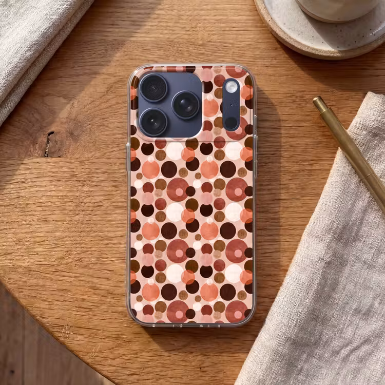 Cirkels - Modern - Kleurrijk Telefoonhoesje iPhone 17 Pro klein 878 -sfeer1
