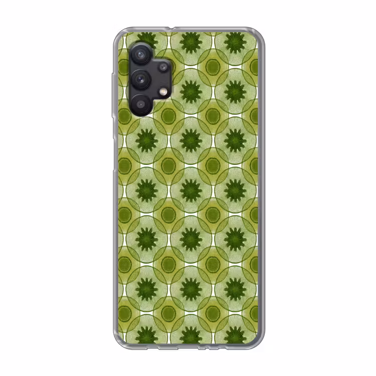 Cirkels - Patroon - Groen Telefoonhoesje Samsung Galaxy A32 5G klein 346 -3d