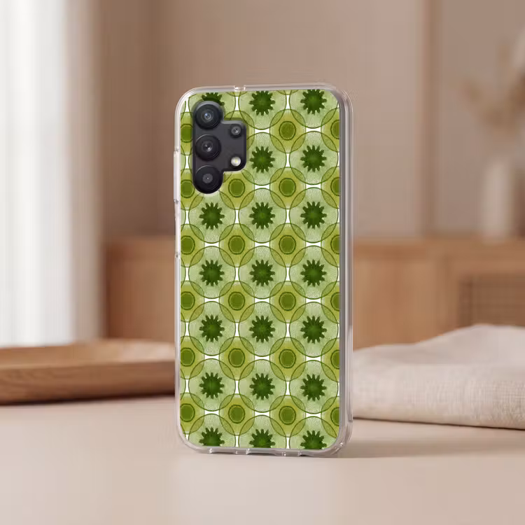 Cirkels - Patroon - Groen Telefoonhoesje Samsung Galaxy A32 5G klein 346 -sfeer2