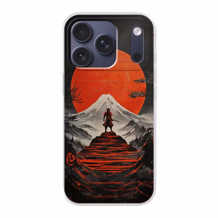 Krijger - Rode trappen - Zon - Berg Telefoonhoesje iPhone 17 Pro klein -3d