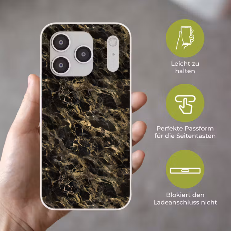 Kristal - Goud - Zwart - Marmer Telefoonhoesje iPhone 17 Pro klein 878 -sfeer3_DE