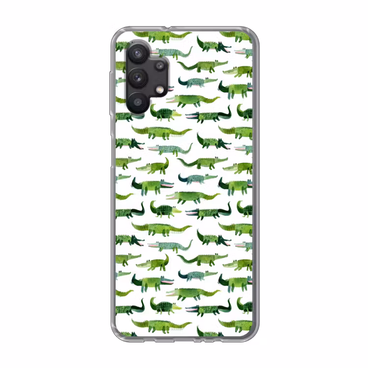 krokodillen - Speels - Groen Telefoonhoesje Samsung Galaxy A32 5G klein 346 -3d