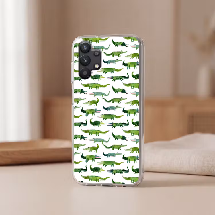 krokodillen - Speels - Groen Telefoonhoesje Samsung Galaxy A32 5G klein 346 -sfeer2