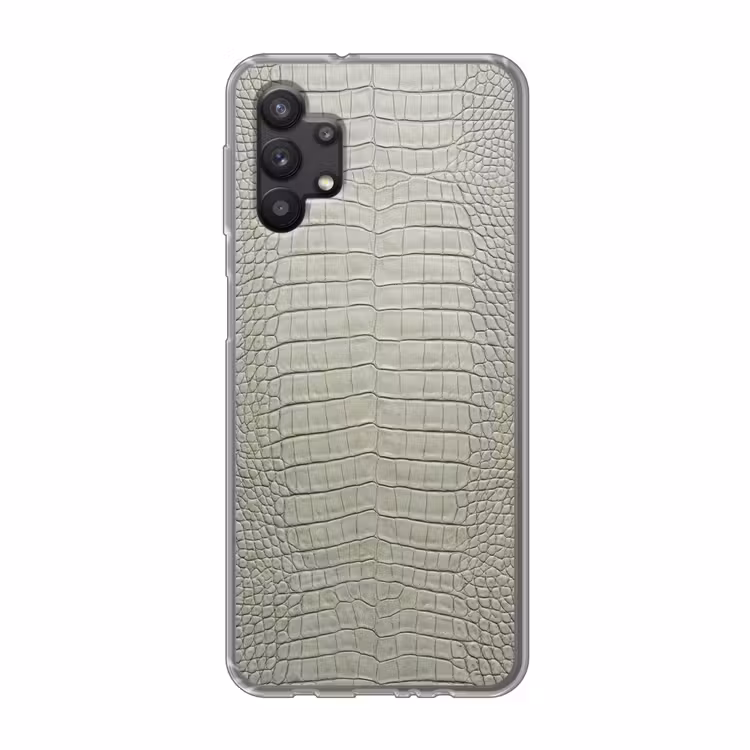 Krokodillenleer - Schubben - Groen Telefoonhoesje Samsung Galaxy A32 5G klein -3d