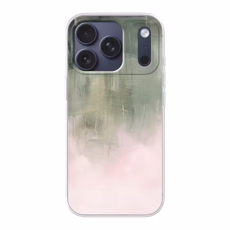 Kunst - Abstract - Modern - Groen - Roze Telefoonhoesje iPhone 17 Pro klein -3d