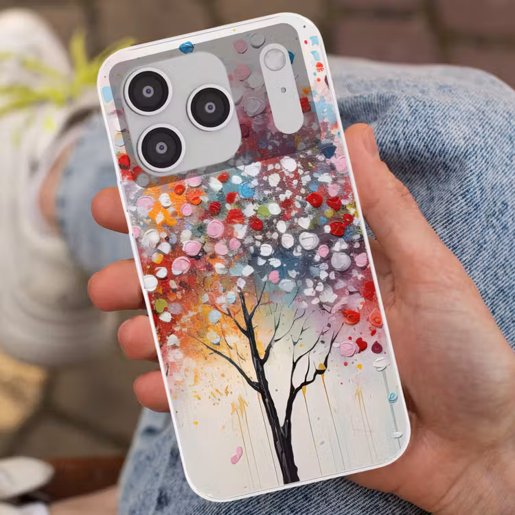 Kunst - Bomen - Natuur - Acryl Telefoonhoesje iPhone 17 Pro klein -sfeer2