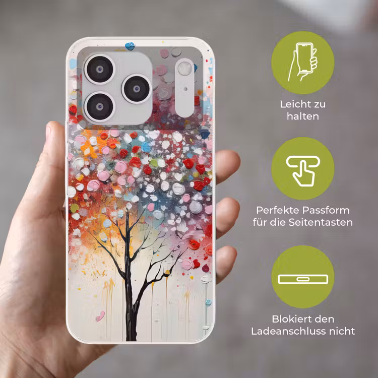 Kunst - Bomen - Natuur - Acryl Telefoonhoesje iPhone 17 Pro klein -sfeer3_DE