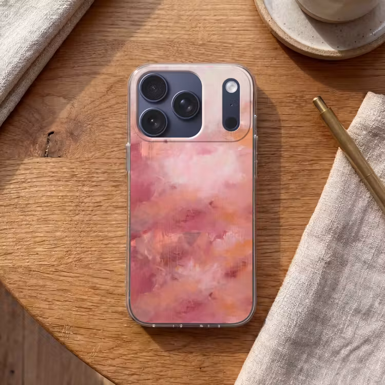 Kunst - Vloeiend - Pastel - Abstract Telefoonhoesje iPhone 17 Pro klein -sfeer1
