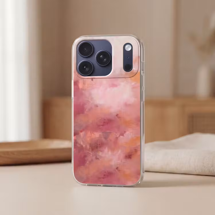 Kunst - Vloeiend - Pastel - Abstract Telefoonhoesje iPhone 17 Pro klein -sfeer2