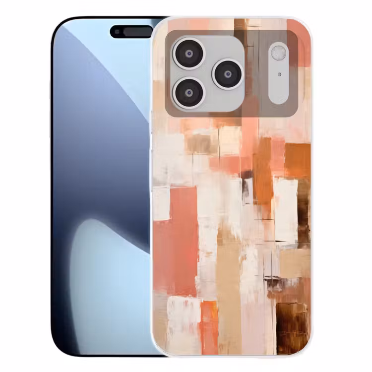 Kunst - Roze - Abstract Telefoonhoesje iPhone 17 Pro klein -3d