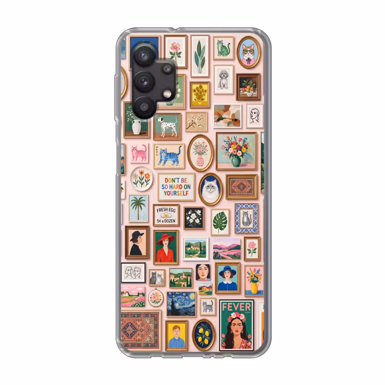 Kunst - Collectie - Decoratie - Modern - Kleurrijk Telefoonhoesje Samsung Galaxy A32 5G klein -3d