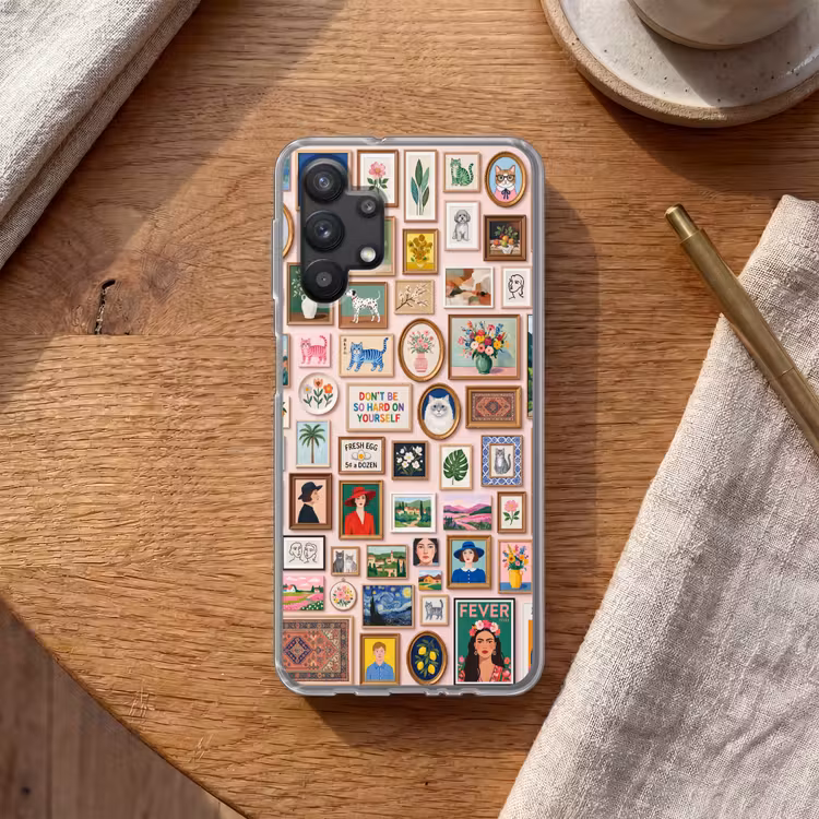 Kunst - Collectie - Decoratie - Modern - Kleurrijk Telefoonhoesje Samsung Galaxy A32 5G klein -sfeer1