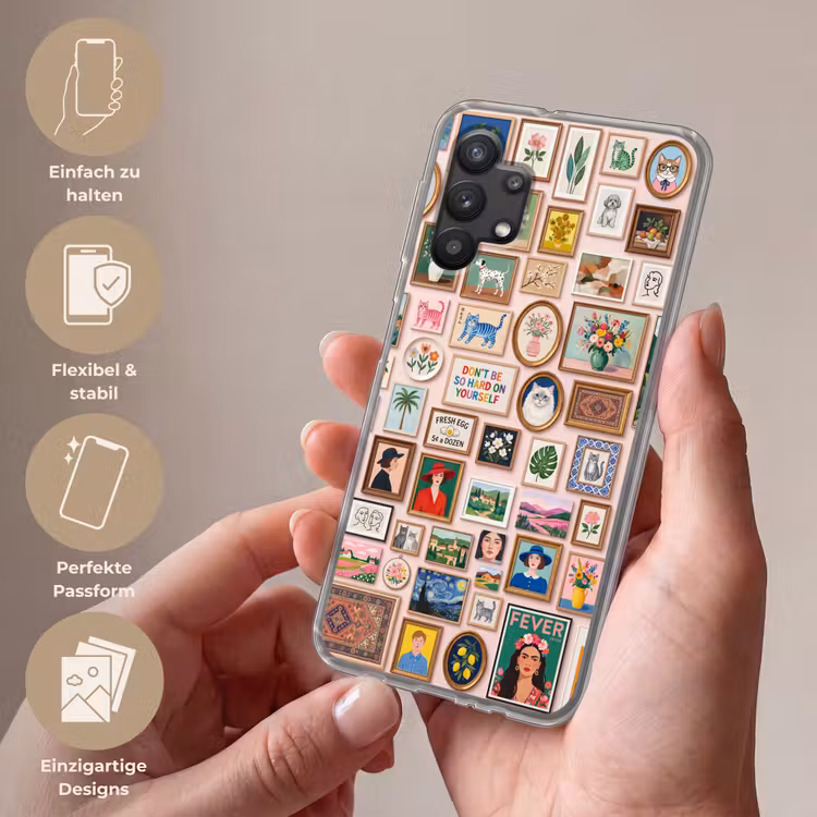 Kunst - Collectie - Decoratie - Modern - Kleurrijk Telefoonhoesje Samsung Galaxy A32 5G klein -sfeer3_DE
