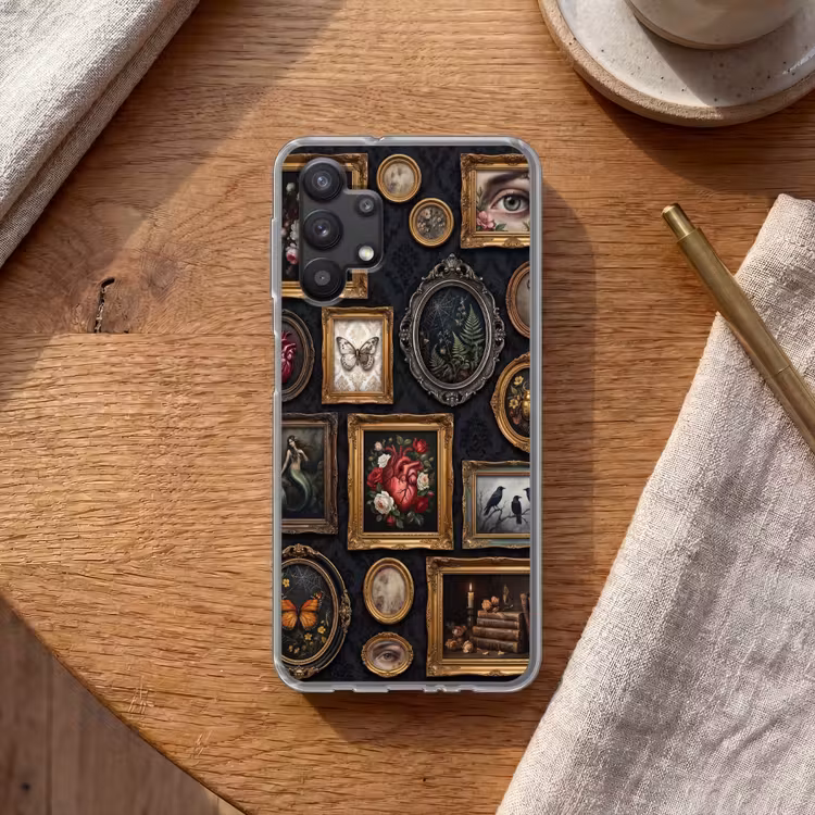 Kunst - Collectie - Vintage - Klassiek - Donker Telefoonhoesje Samsung Galaxy A32 5G klein -sfeer1