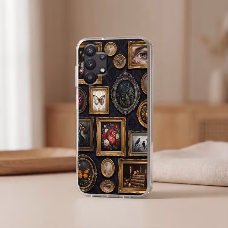 Kunst - Collectie - Vintage - Klassiek - Donker Telefoonhoesje Samsung Galaxy A32 5G klein -sfeer2