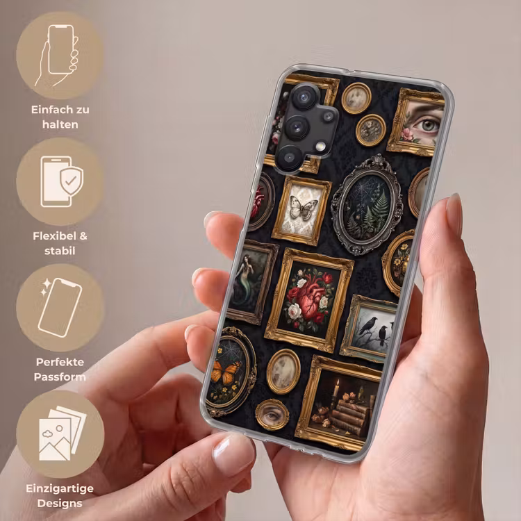 Kunst - Collectie - Vintage - Klassiek - Donker Telefoonhoesje Samsung Galaxy A32 5G klein -sfeer3_DE