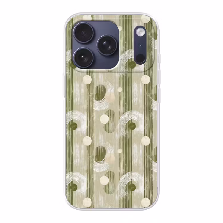 Artistiek - Modern - Groen Telefoonhoesje iPhone 17 Pro klein 878 -3d