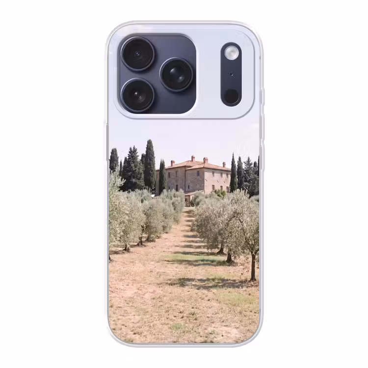 Handyhülle - Landhaus – Olivenbaum – Obstgarten - Landhuis - olijfboom - gaard Telefoonhoesje iPhone 17 Pro klein