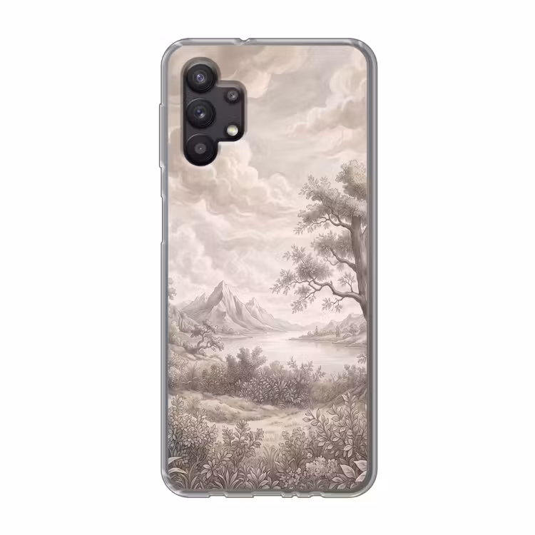 Landschap - Bergen - Meer - Natuur Telefoonhoesje Samsung Galaxy A32 5G klein -3d