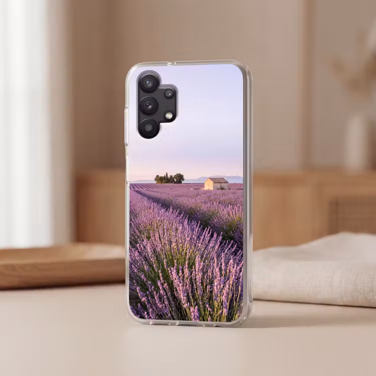Lavendel - Landschap - Sereen - Paars Telefoonhoesje Samsung Galaxy A32 5G klein -sfeer2