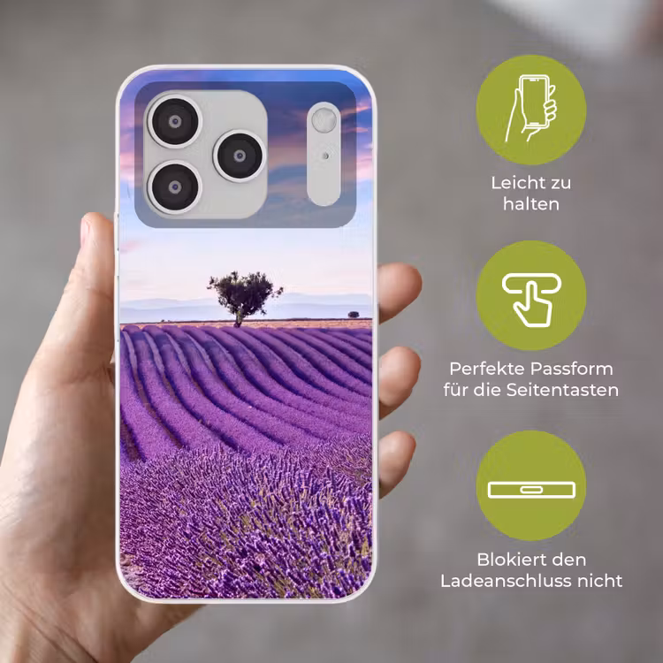 Lavendel - Natuur - Paars - Bomen - Bloemen Telefoonhoesje iPhone 17 Pro klein -sfeer3_DE
