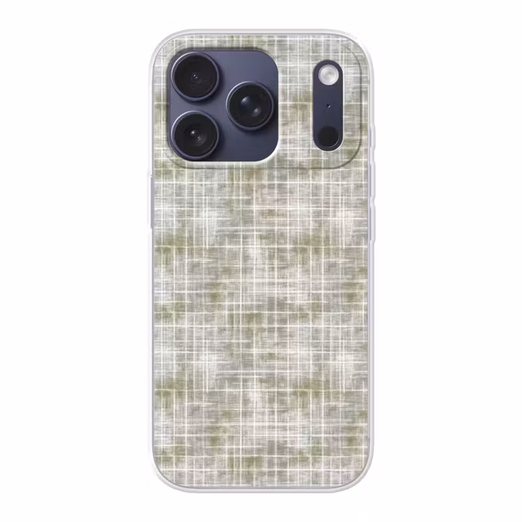 Linnen - Patroon - Groen Telefoonhoesje iPhone 17 Pro klein 878 -3d